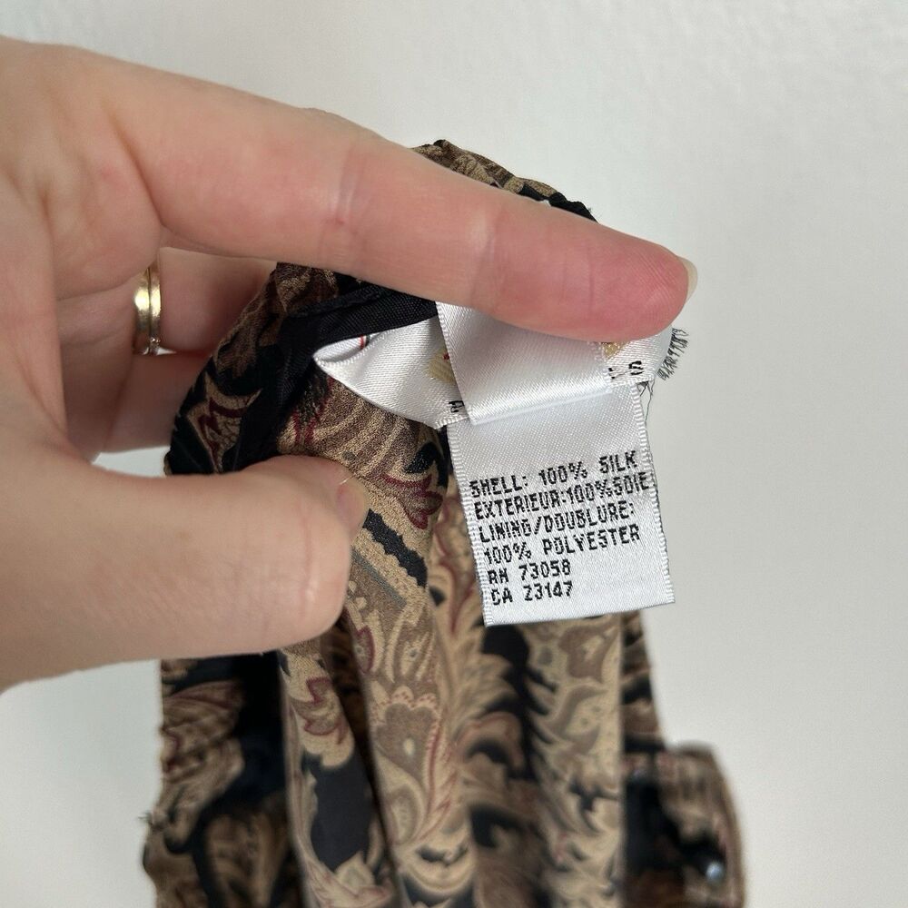 Talbots Black and Tan Paisley Midi Skirt - Picture 5 of 5